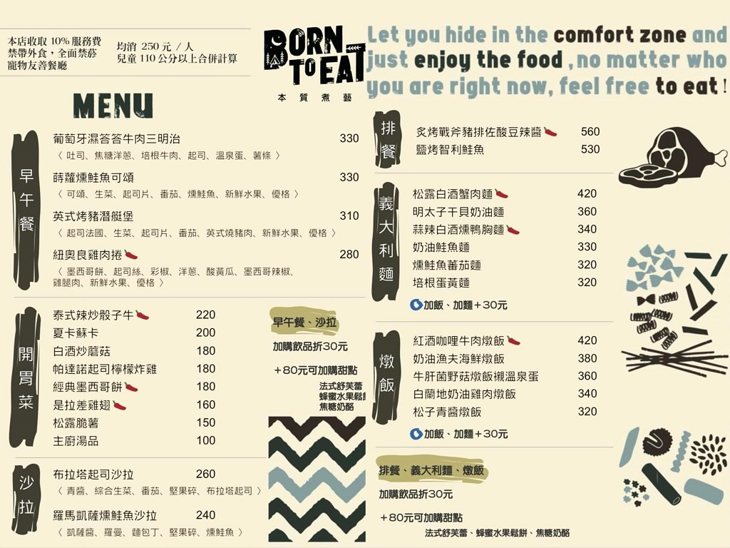 【國父紀念館美食】本質煮藝 Born to EAT｜女孩們衝起來！絕美綠洲仙人掌露營風餐廳，舒芙蕾配上百香果，怎麼這麼搭！