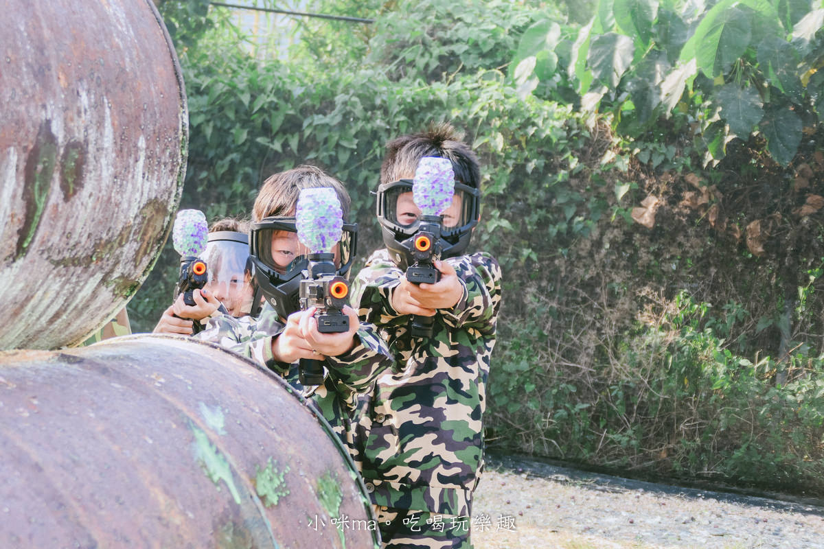 【南投景點】埔里漆彈場｜兒童水彈、漆彈 射擊團戰超好玩！內有價目表，近國道六號，埔里親子景點