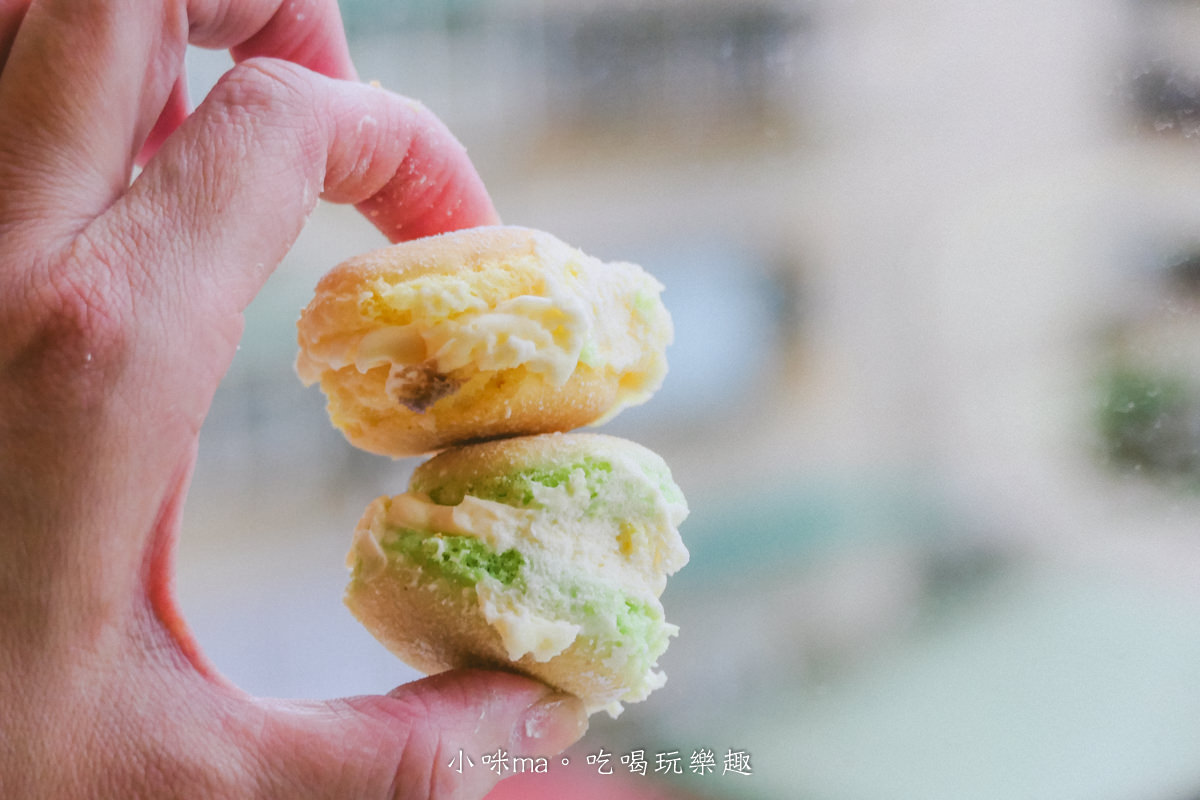 【南投美食】惠豐麵包店｜巨無霸台式馬卡龍，七彩顏色有夠吸睛！埔里第三市場隱藏美食，會膩口但好拍！