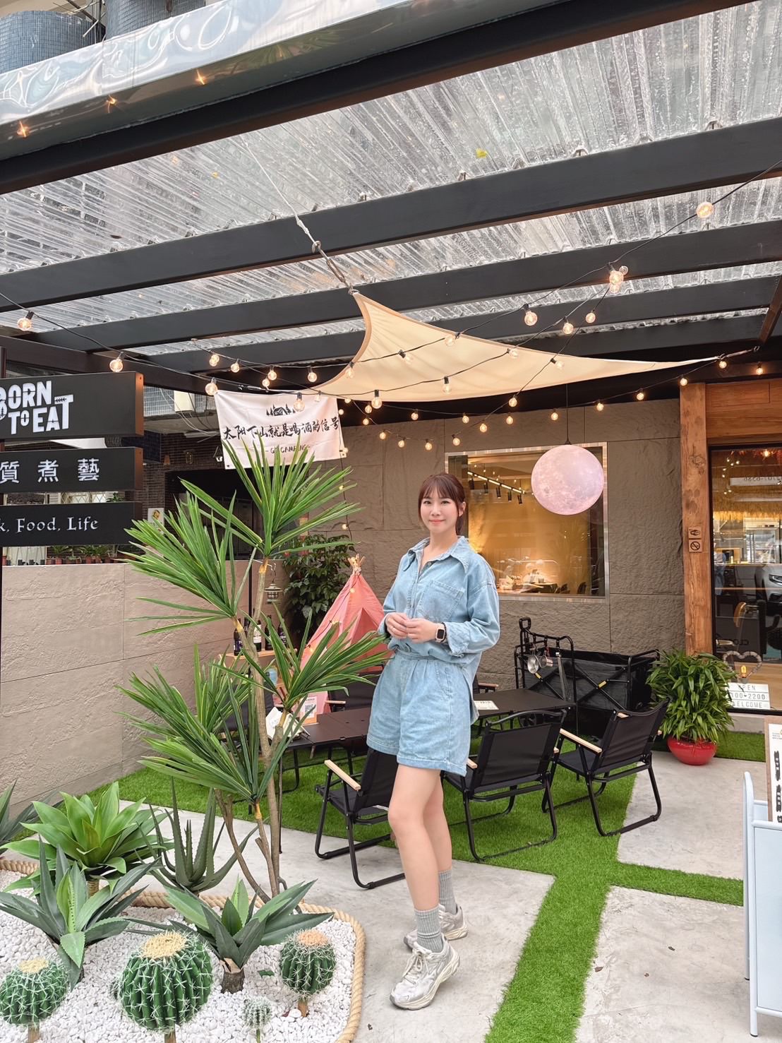 【國父紀念館美食】本質煮藝 Born to EAT｜女孩們衝起來！絕美綠洲仙人掌露營風餐廳，舒芙蕾配上百香果，怎麼這麼搭！