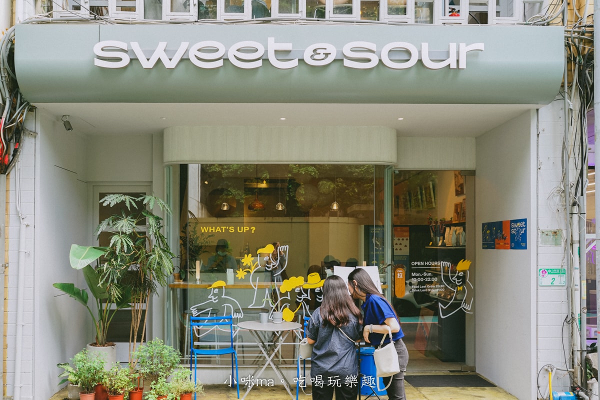 【中山咖啡廳】Sweet & Sour Life｜結合藝術 獨棟老屋翻新咖啡廳，每一層都有落地景觀窗，主食、甜點都很出色，捷運中山站