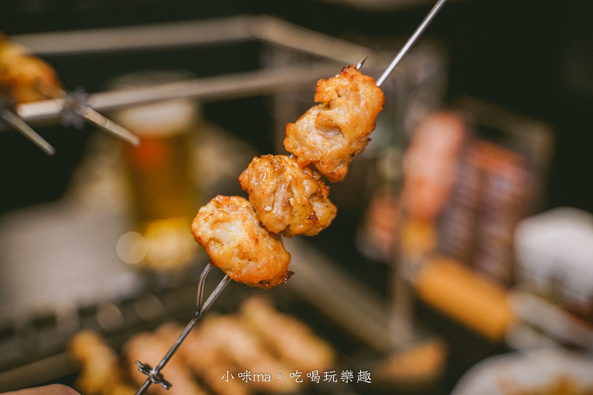 【中山區居酒屋】一起烤串｜懶得烤嗎?! 自動烤串完全不用動手，只要動口開吃就好，各類海鮮、炸物通通點的到