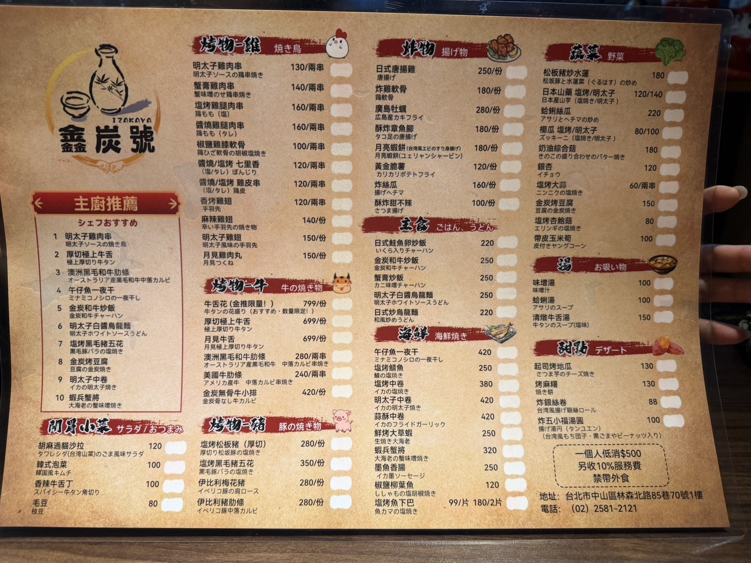 【中山林森北路居酒屋推薦】 鑫炭號居酒屋｜林森北路巷弄隱藏版美味！厚切牛舌、月見雞肉丸必點！朋友聚餐小酌超有氣氛